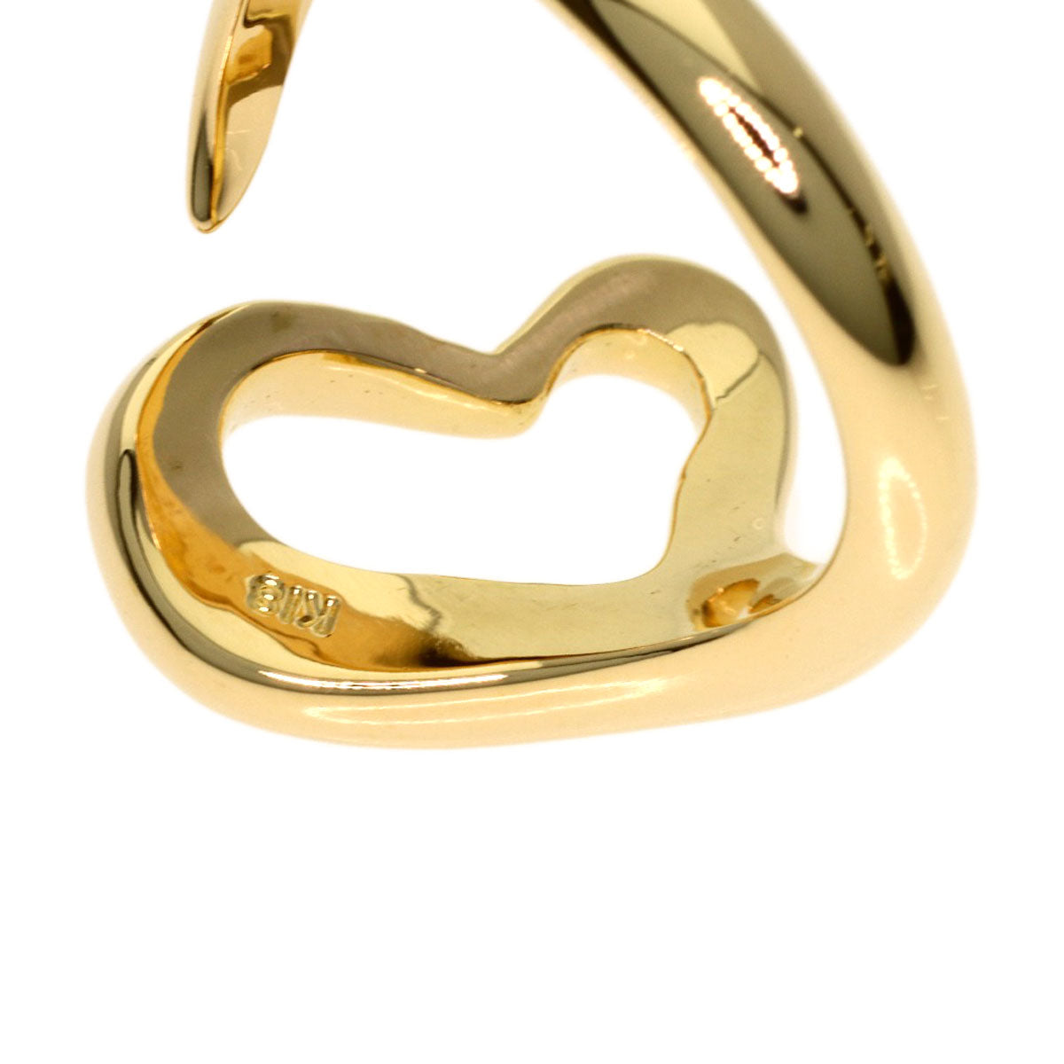 TIFFANY&Co. Open heart Ring K18 Yellow Gold Ladies [Used]