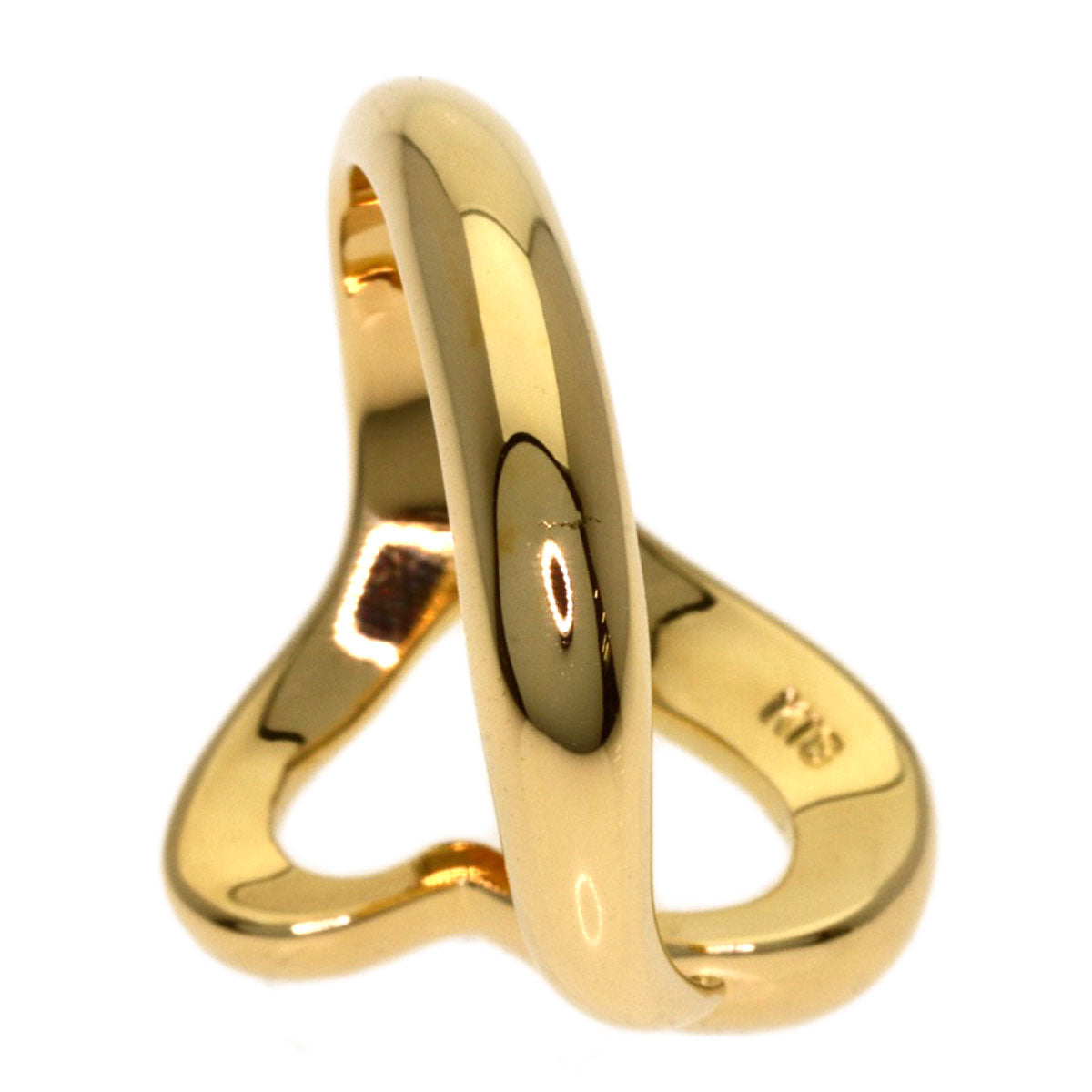 TIFFANY&Co. Open heart Ring K18 Yellow Gold Ladies [Used]