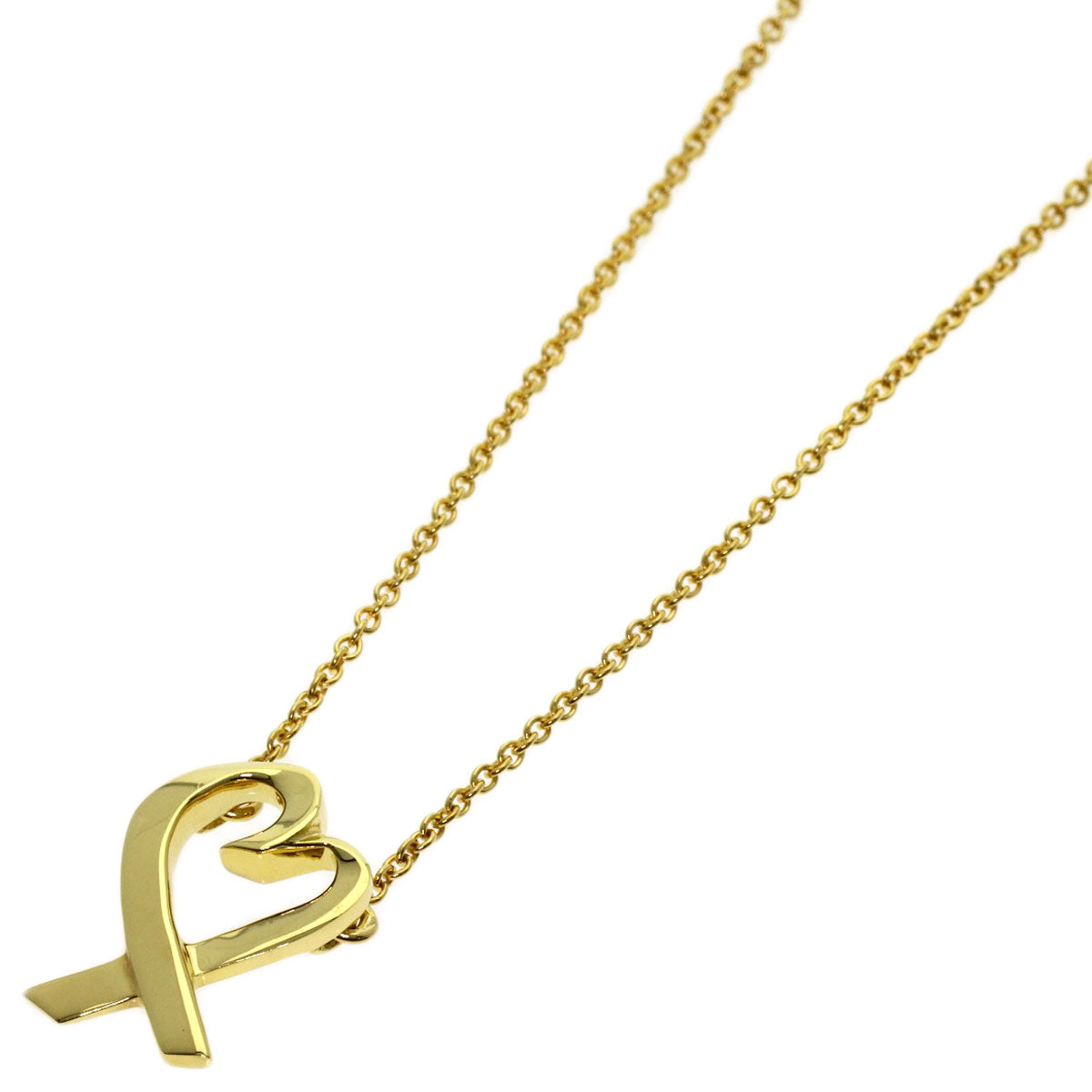 TIFFANY&Co. Loving heart Necklace K18 Yellow Gold Ladies [Used]