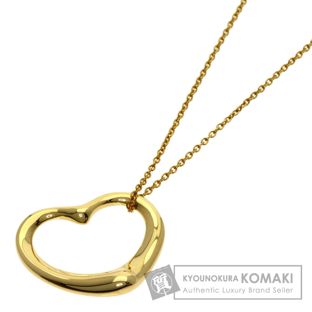 TIFFANY&Co. Open heart Necklace K18 Yellow Gold Ladies [Used]