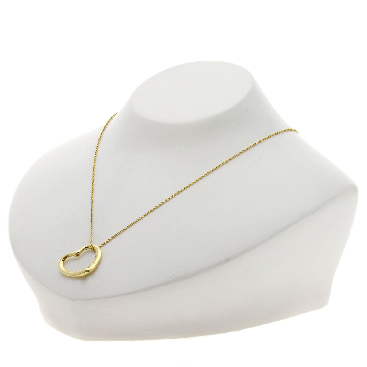 TIFFANY&Co. Open heart Necklace K18 Yellow Gold Ladies [Used]