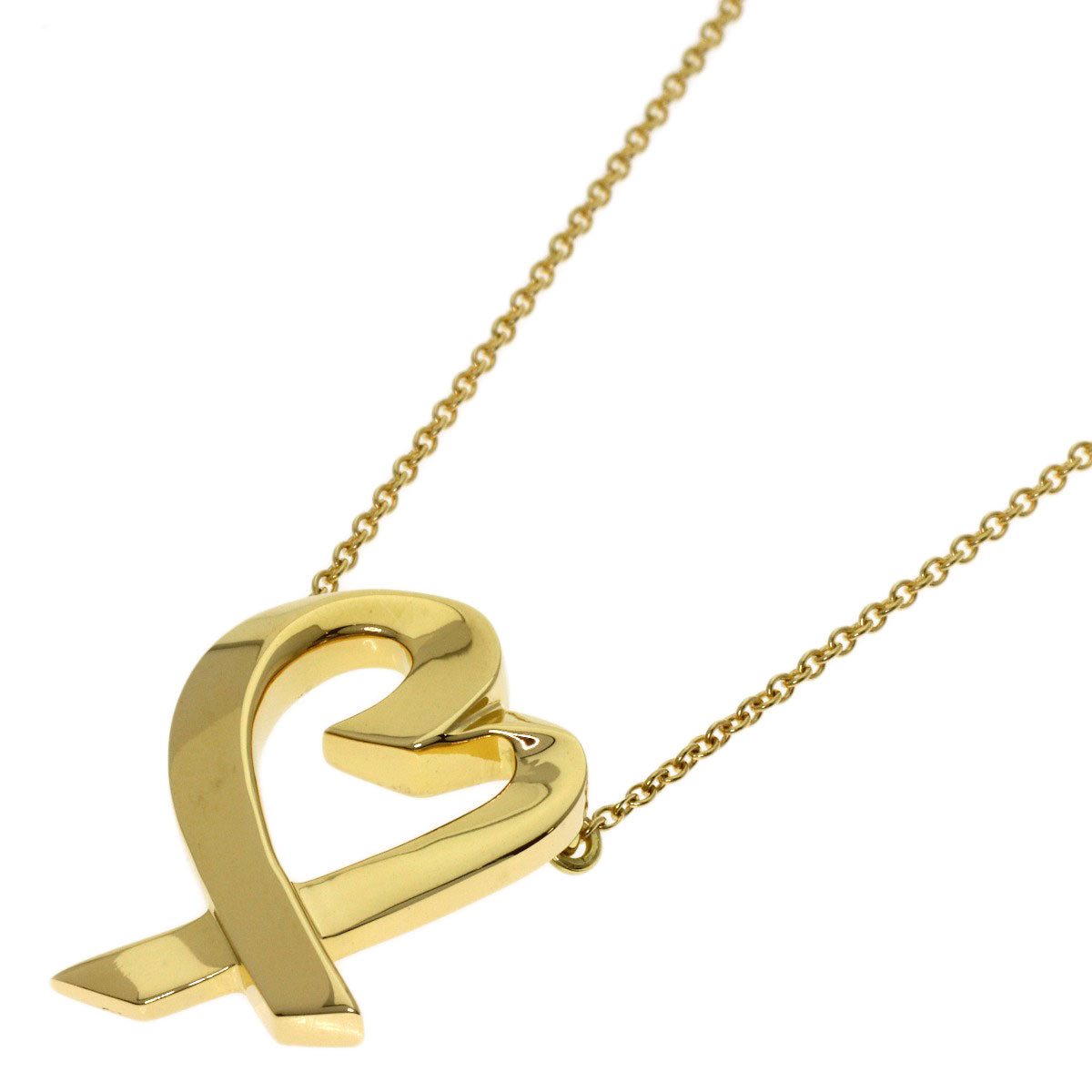 TIFFANY&Co. Loving heart Necklace K18 Yellow Gold Ladies [Used]