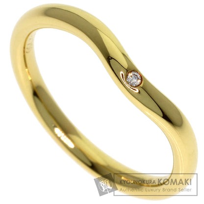 TIFFANY&Co. Curved Band 1P Diamond Ring K18 Yellow Gold Ladies [Used]