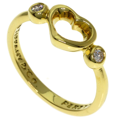 TIFFANY&Co. Open Heart Diamond Ring K18 Yellow Gold Ladies [Used]