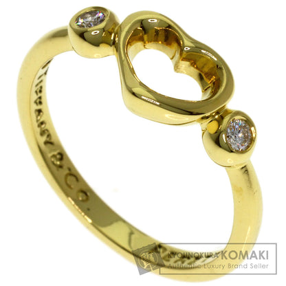TIFFANY&Co. Open Heart Diamond Ring K18 Yellow Gold Ladies [Used]