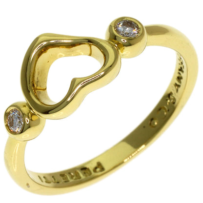 TIFFANY&Co. Open Heart Diamond Ring K18 Yellow Gold Ladies [Used]