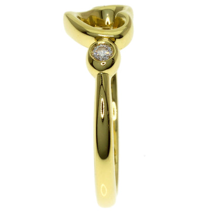 TIFFANY&Co. Open Heart Diamond Ring K18 Yellow Gold Ladies [Used]