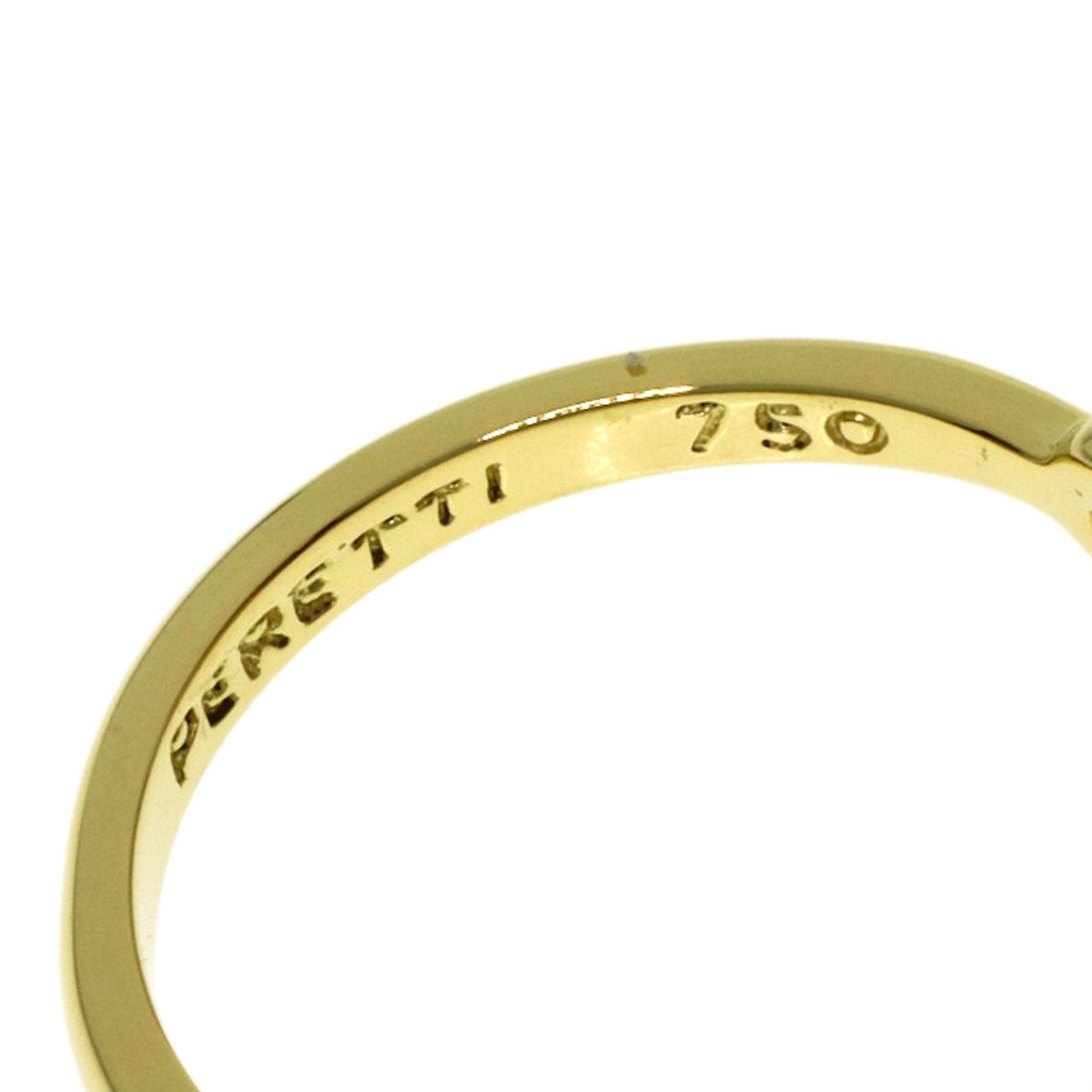 TIFFANY&Co. Open Heart Diamond Ring K18 Yellow Gold Ladies [Used]