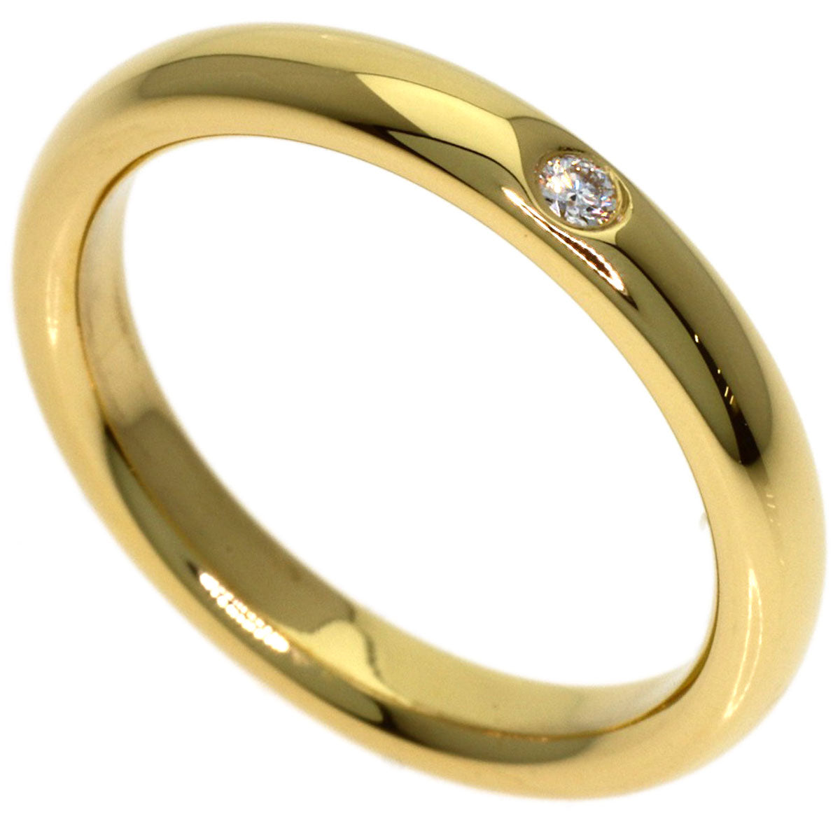 TIFFANY&Co. Wedding 1P Diamond Ring K18 Yellow Gold Ladies [Used]