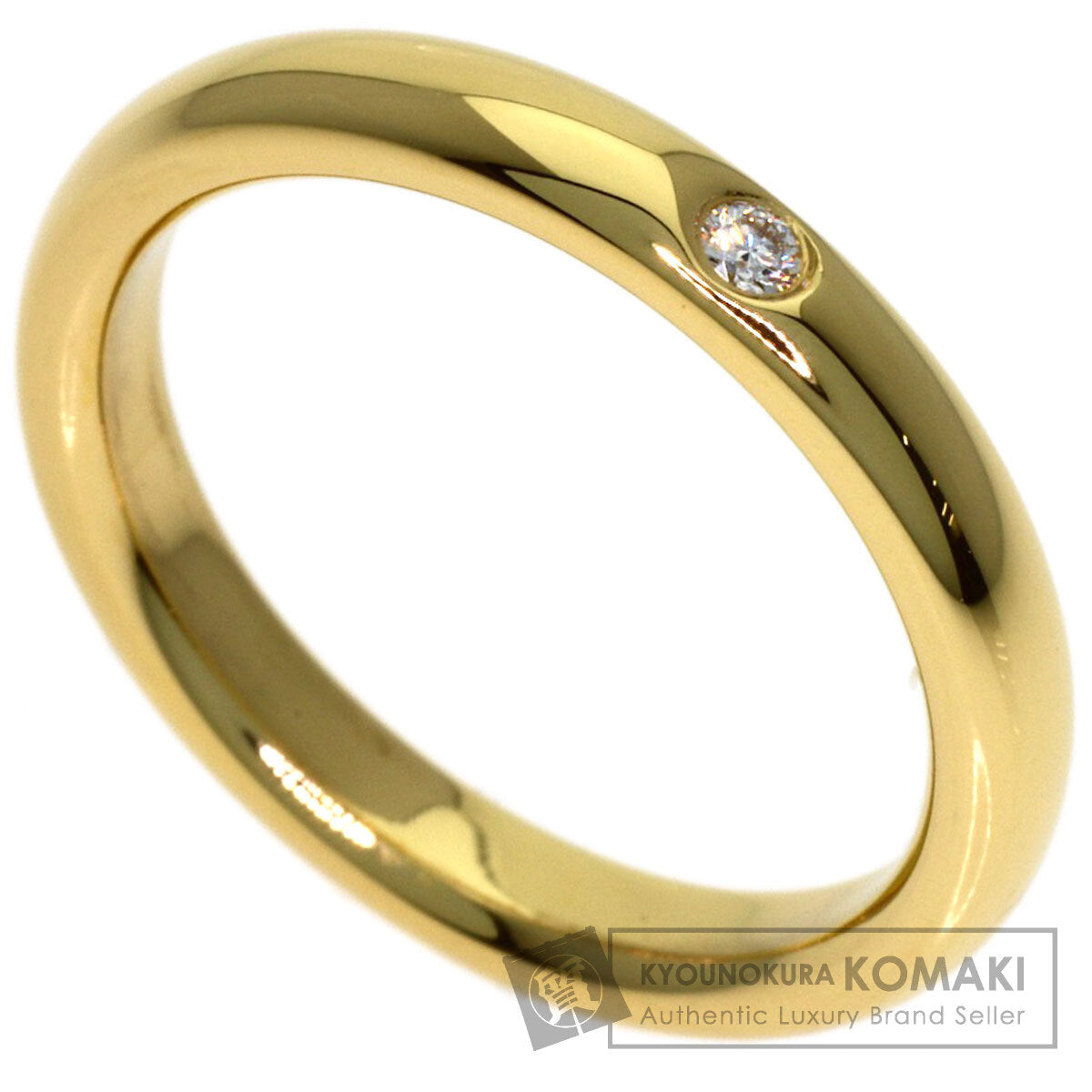 TIFFANY&Co. Wedding 1P Diamond Ring K18 Yellow Gold Ladies [Used]