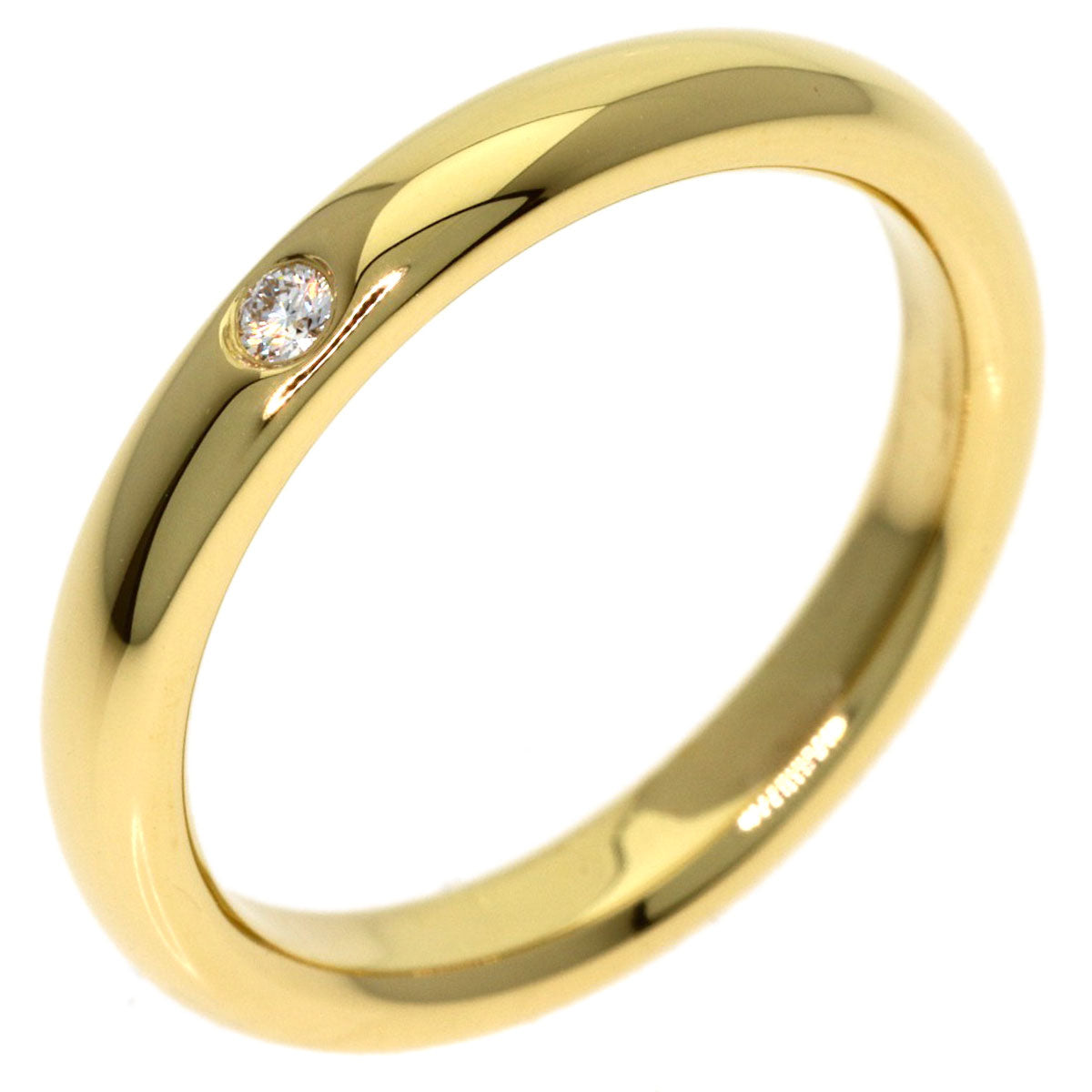 TIFFANY&Co. Wedding 1P Diamond Ring K18 Yellow Gold Ladies [Used]