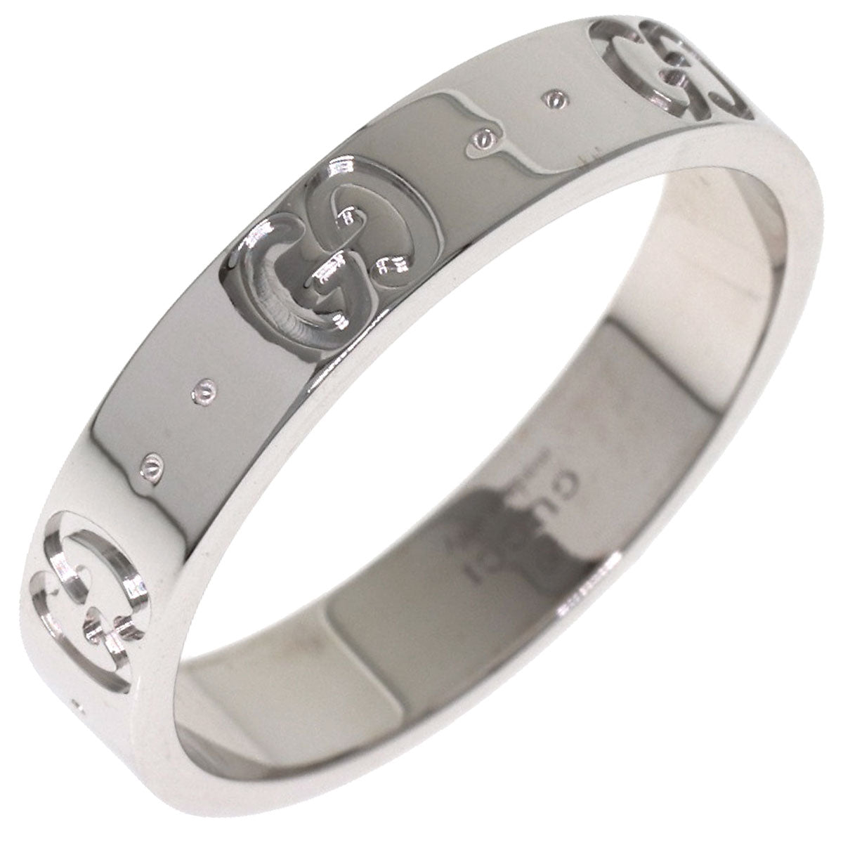 GUCCI Icon #14 Ring K18 White Gold Ladies [Used]