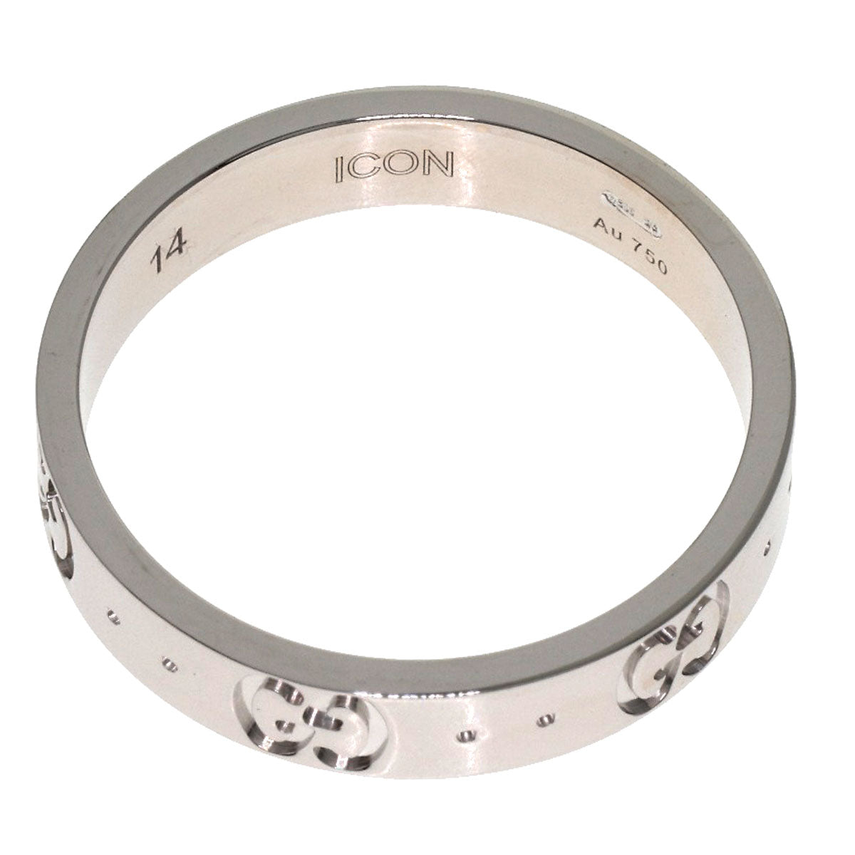 GUCCI Icon #14 Ring K18 White Gold Ladies [Used]