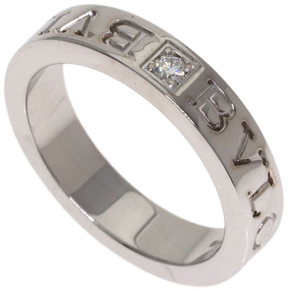 BVLGARI Double logo 1P Diamond Ring K18 White Gold Ladies [Used]