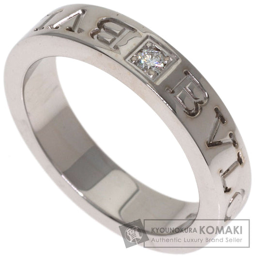 BVLGARI Double logo 1P Diamond Ring K18 White Gold Ladies [Used]