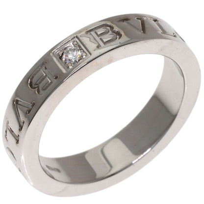 BVLGARI Double logo 1P Diamond Ring K18 White Gold Ladies [Used]