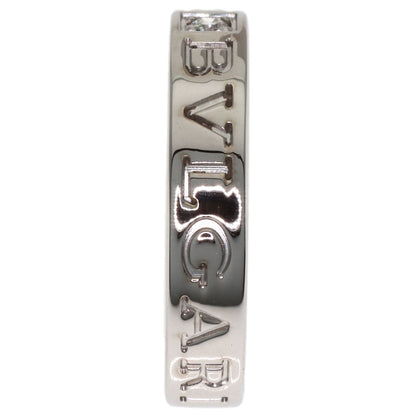 BVLGARI Double logo 1P Diamond Ring K18 White Gold Ladies [Used]