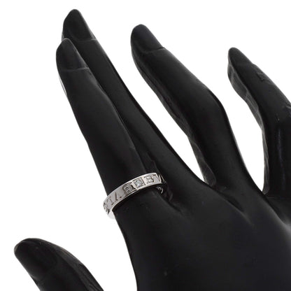 BVLGARI Double logo 1P Diamond Ring K18 White Gold Ladies [Used]