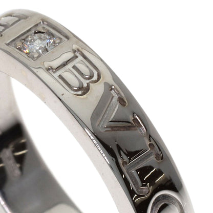 BVLGARI Double logo 1P Diamond Ring K18 White Gold Ladies [Used]