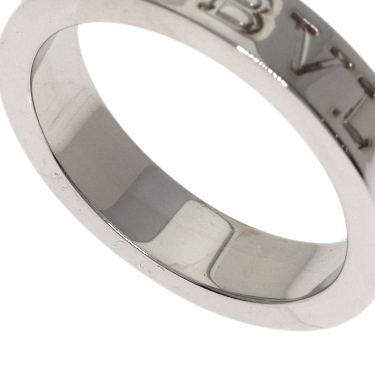 BVLGARI Double logo 1P Diamond Ring K18 White Gold Ladies [Used]