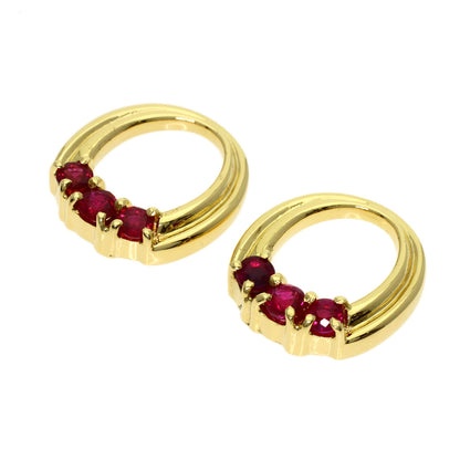 MIKIMOTO Replacement earring charms - Ruby Earring K18 Yellow Gold Ladies [Used]