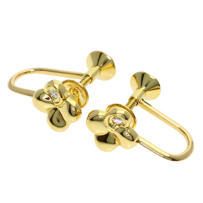 MIKIMOTO Diamond Earring K18 Yellow Gold Ladies [Used]
