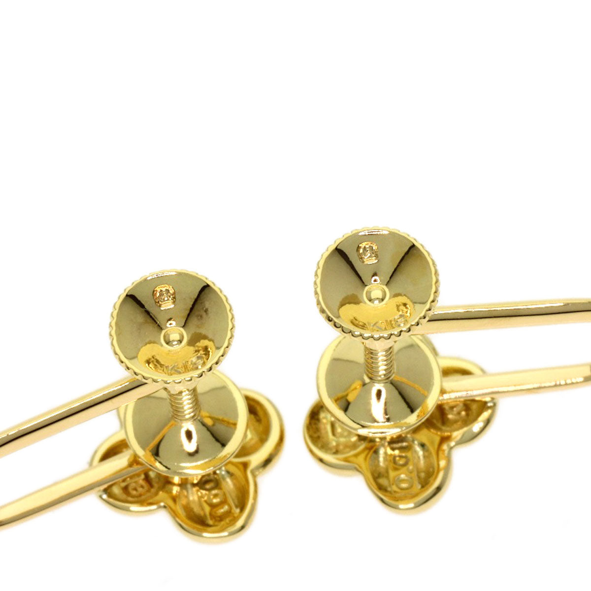 MIKIMOTO Diamond Earring K18 Yellow Gold Ladies [Used]