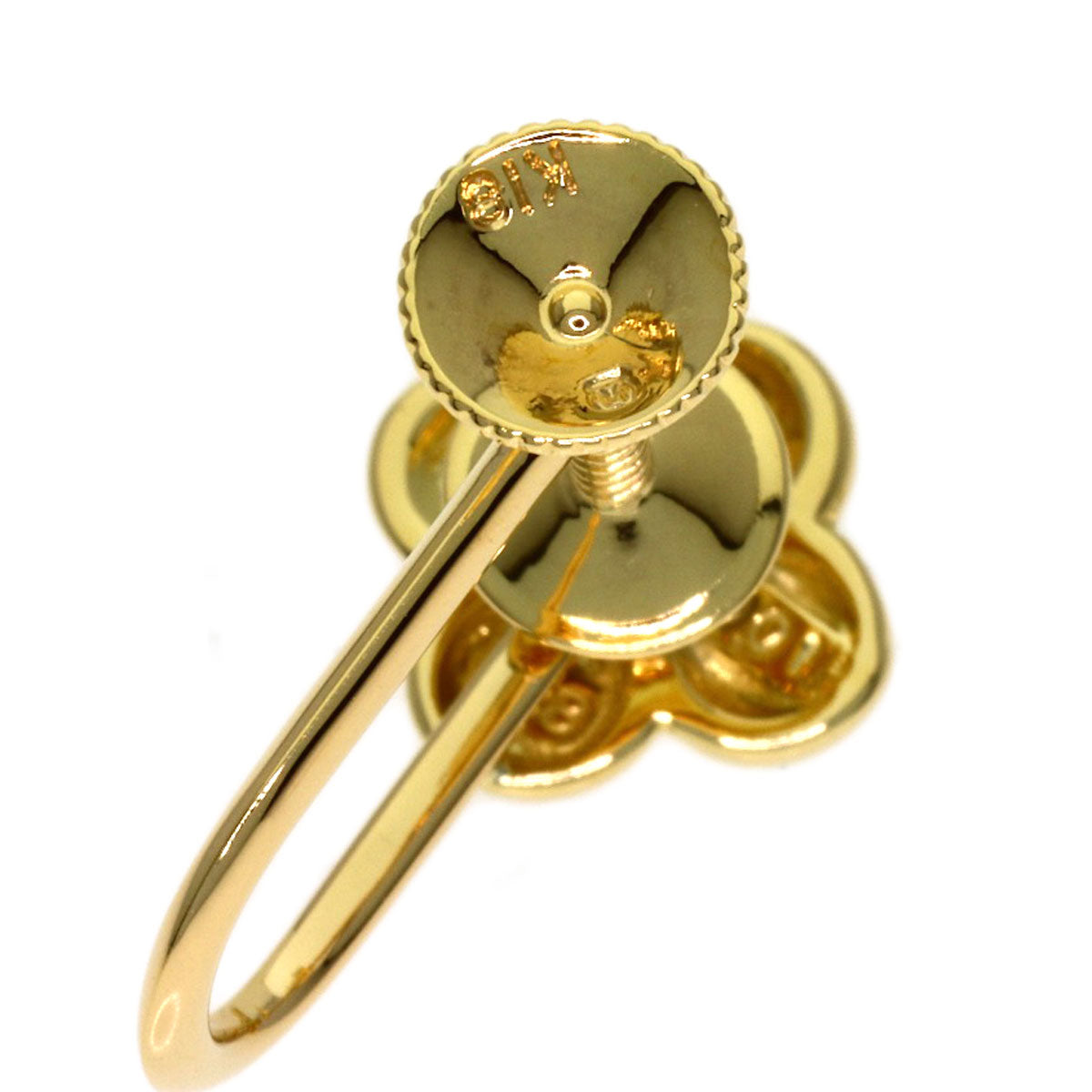 MIKIMOTO Diamond Earring K18 Yellow Gold Ladies [Used]