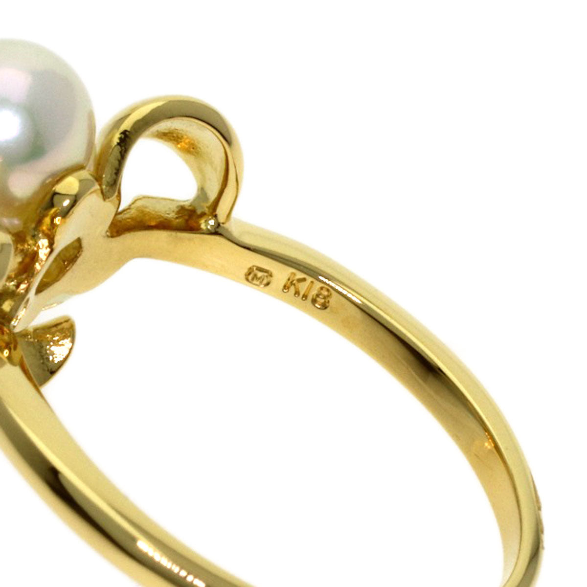 MIKIMOTO Pearl Pearl Ring K18 Yellow Gold Ladies [Used]