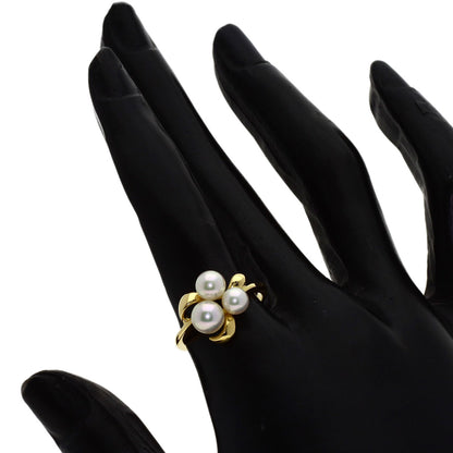 MIKIMOTO Pearl Pearl Ring K18 Yellow Gold Ladies [Used]