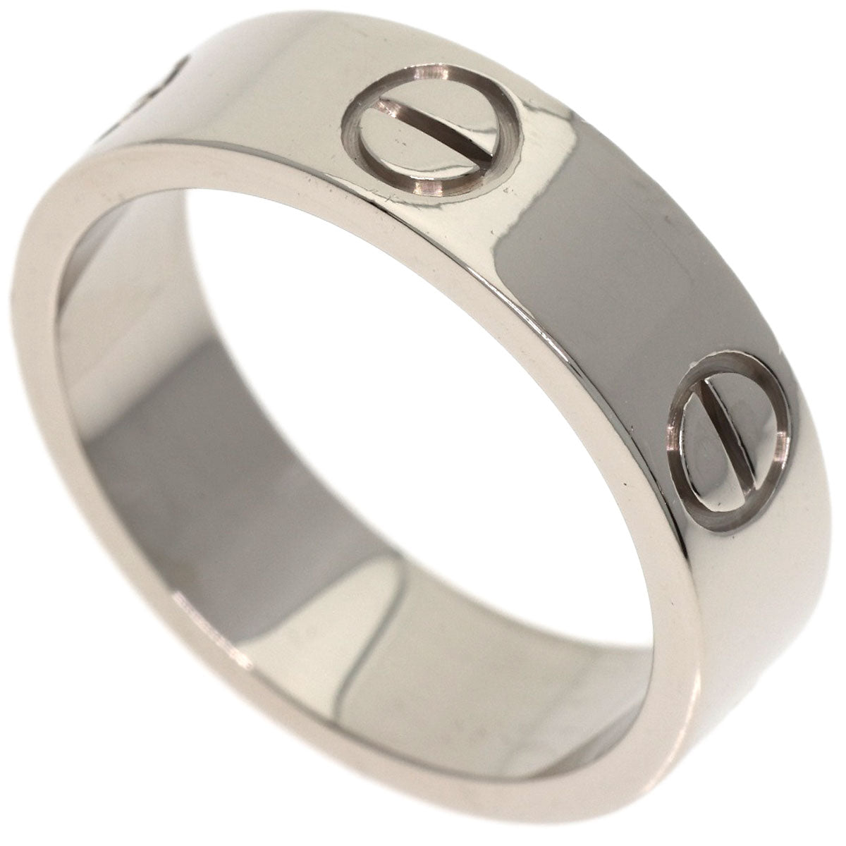 CARTIER love ring #53 Ring K18 White Gold Ladies [Used]