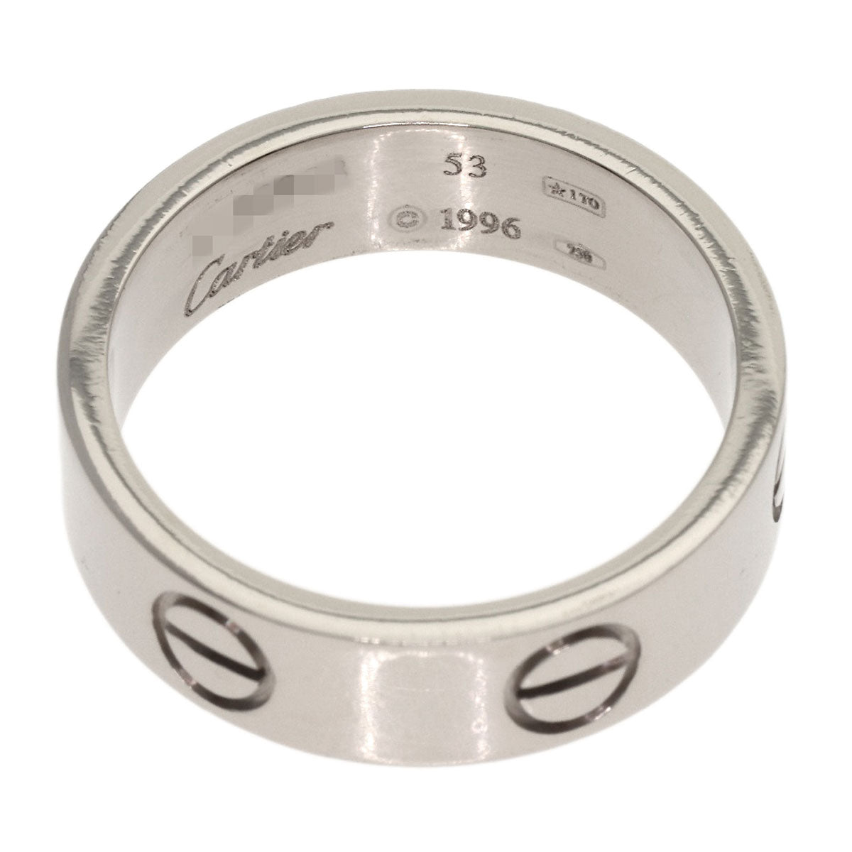 CARTIER love ring #53 Ring K18 White Gold Ladies [Used]