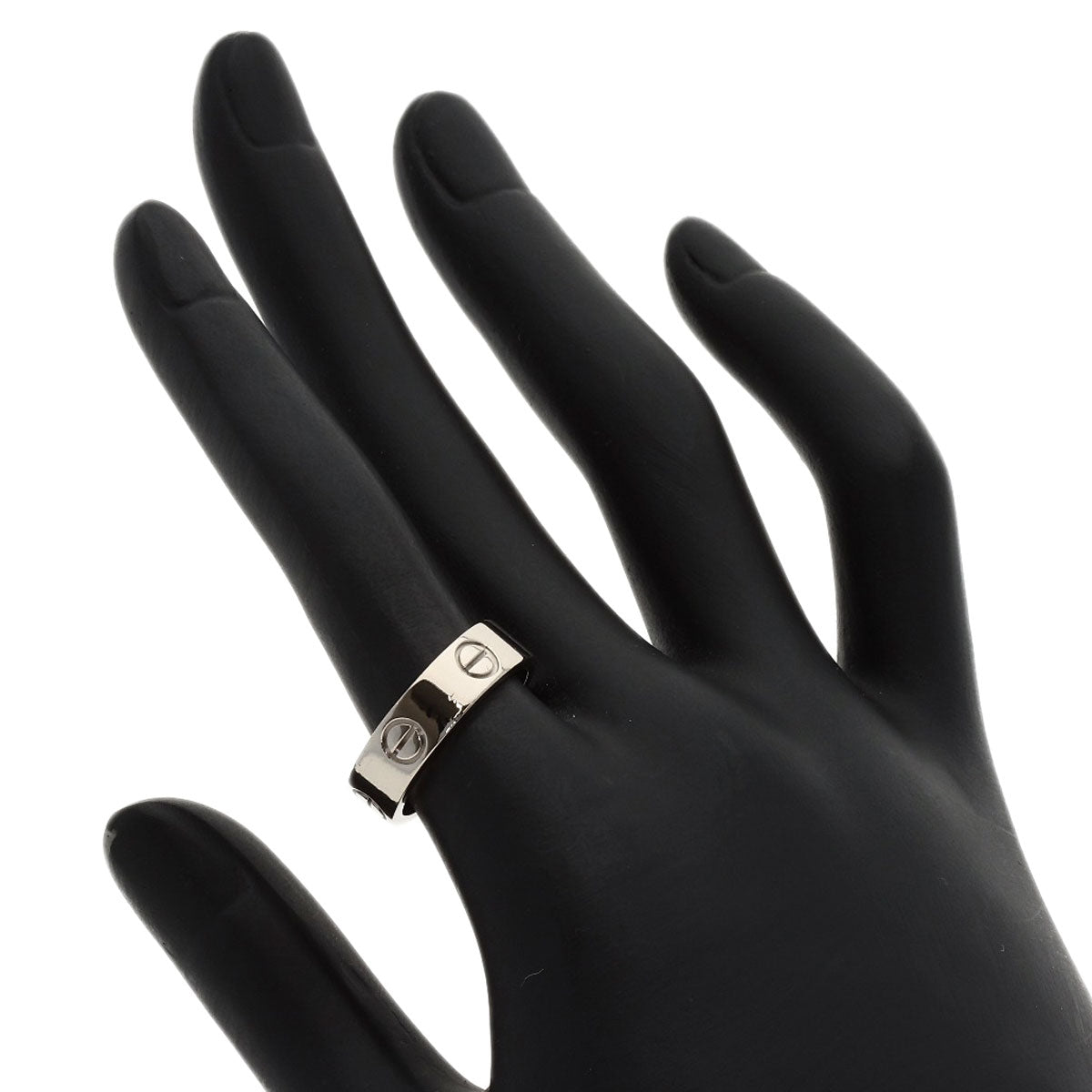 CARTIER love ring #53 Ring K18 White Gold Ladies [Used]