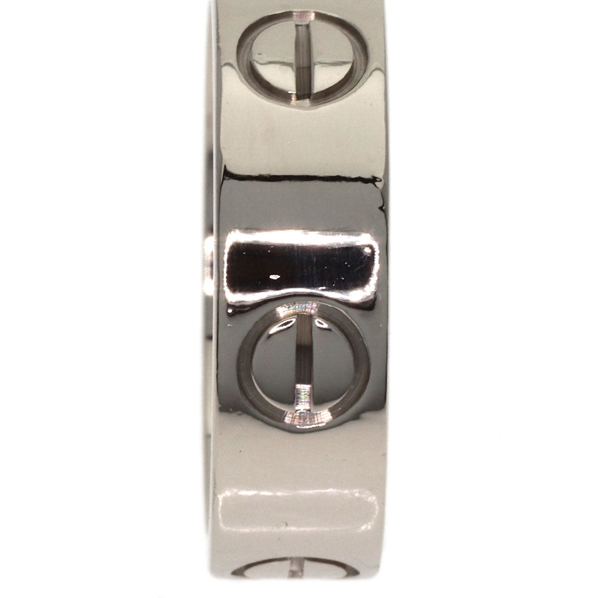 CARTIER love ring #53 Ring K18 White Gold Ladies [Used]