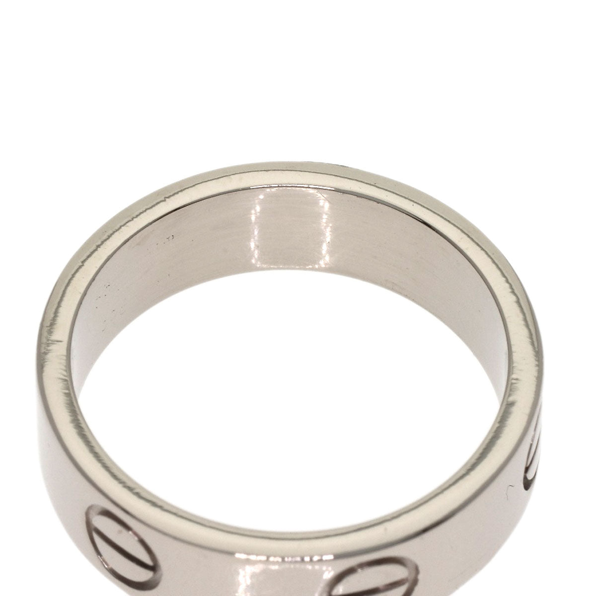 CARTIER love ring #53 Ring K18 White Gold Ladies [Used]