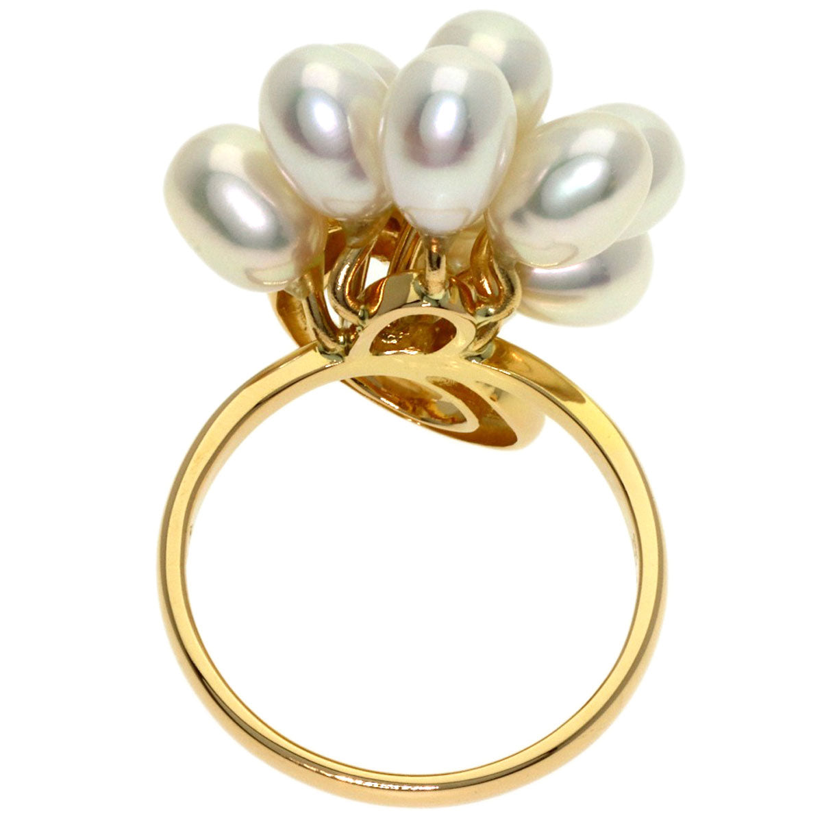 TASAKI Pearl Pearl Diamond Ring K18 Yellow Gold Ladies [Used]
