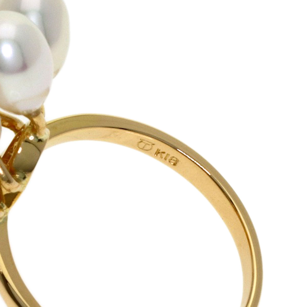 TASAKI Pearl Pearl Diamond Ring K18 Yellow Gold Ladies [Used]