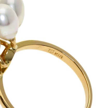 TASAKI Pearl Pearl Diamond Ring K18 Yellow Gold Ladies [Used]