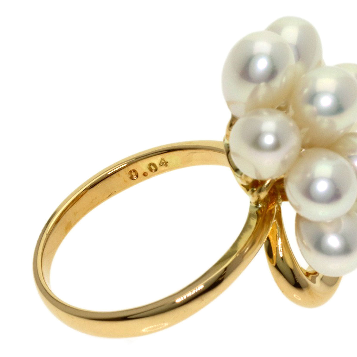 TASAKI Pearl Pearl Diamond Ring K18 Yellow Gold Ladies [Used]