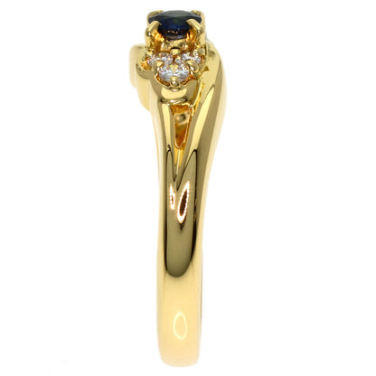 POLA Sapphire Diamond Ring K18 Yellow Gold Ladies [Used]