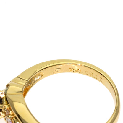POLA Sapphire Diamond Ring K18 Yellow Gold Ladies [Used]