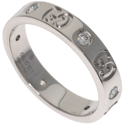 GUCCI Icon Diamond #13 Ring K18 White Gold Ladies [Used]