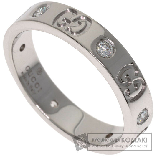 GUCCI Icon Diamond #13 Ring K18 White Gold Ladies [Used]