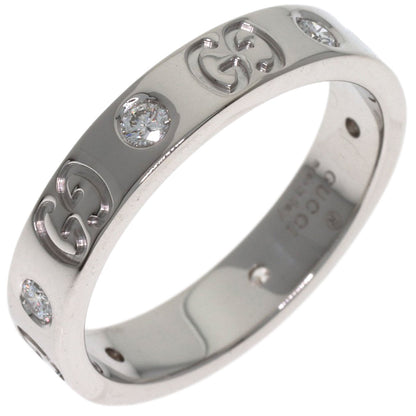 GUCCI Icon Diamond #13 Ring K18 White Gold Ladies [Used]