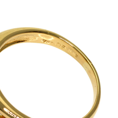 CELINE Horseshoe 1P Diamond Ring K18 Yellow Gold Ladies [Used]