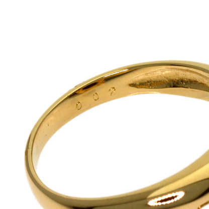 CELINE Horseshoe 1P Diamond Ring K18 Yellow Gold Ladies [Used]