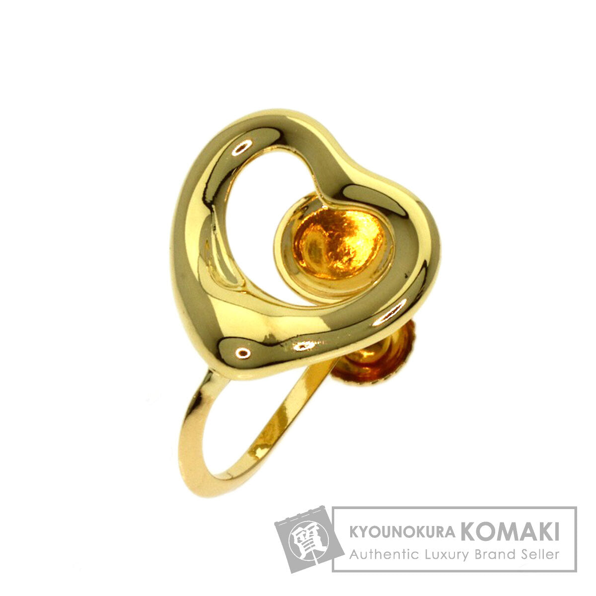 TIFFANY&Co. Open heart only one Earring K18 Yellow Gold Ladies [Used]