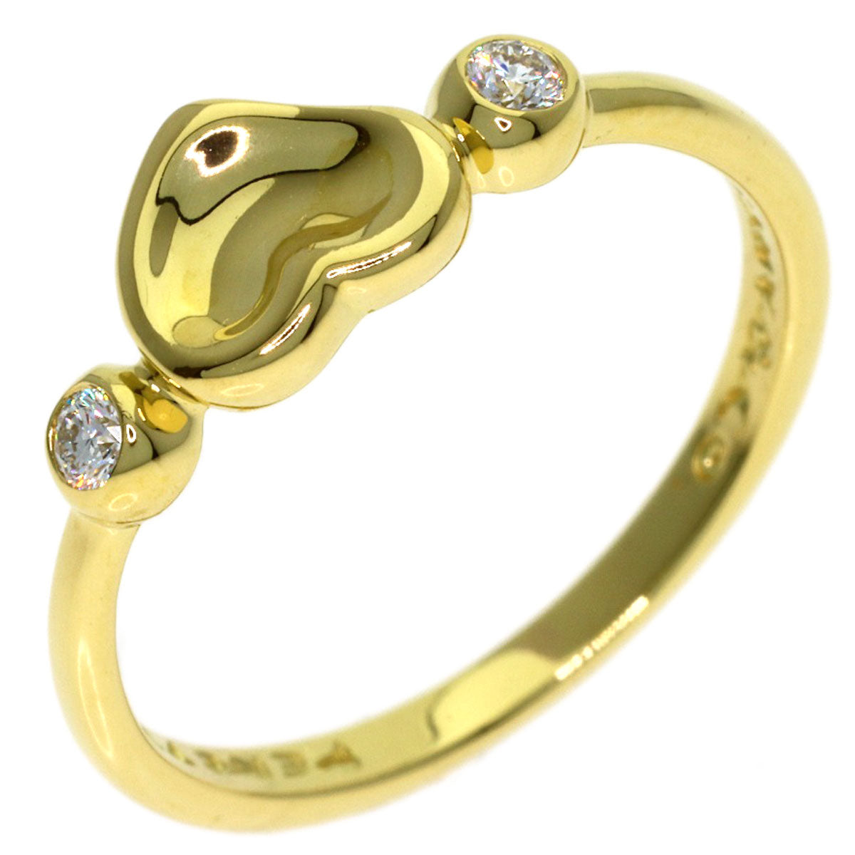 TIFFANY&Co. Full Heart 2P Diamond Ring K18 Yellow Gold Ladies [Used]