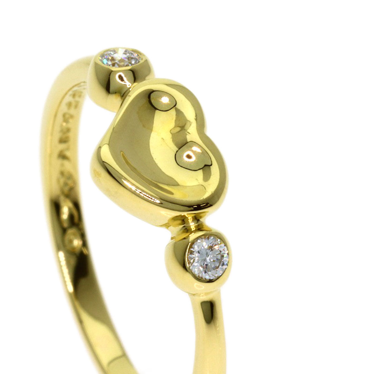 TIFFANY&Co. Full Heart 2P Diamond Ring K18 Yellow Gold Ladies [Used]