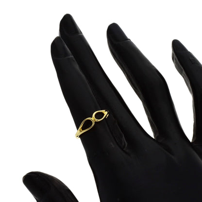 TIFFANY&Co. open teardrop Ring K18 Yellow Gold Ladies [Used]